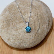 Silver Pendant Necklace, Rhodium Plated